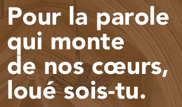 Pour la parole qui monte de nos coeurs, loué sois-tu VE 482- Décembre 2025-Janvier 2026